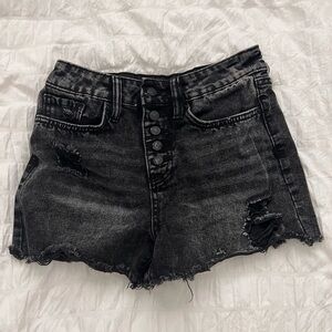 Black Jean shorts